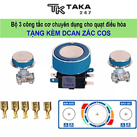 Mua Bộ 3 công tắc cơ tặng kèm đề can giắc cốt cắm chân công tắc cho quạt hơi nước quạt điều hoà