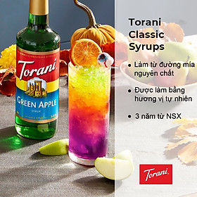 Siro Pha Chế Vị Táo Xanh Torani Classic Green Apple Syrup 750ml Mỹ