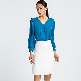 Váy Đắp Vạt Hity SKI029 (Trắng Kim Cương)