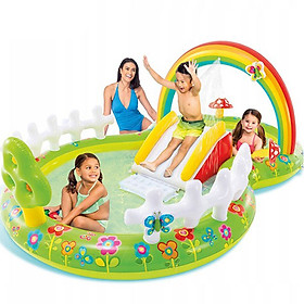Mua Bể bơi phao INTEX cầu trượt có vòi phun mưa 57154