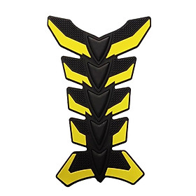 Universal Yellow Motorcycle 3D Rubber Fuel Gas Tank  Decal Sticker