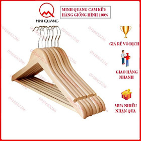 Mua móc gỗ treo quần áo-móc gỗ tam giác màu vàng-móc gỗ đầu móc tròn inox-móc gỗ dùng để treo quần-áo-set bộ-váy-sét bộ vest