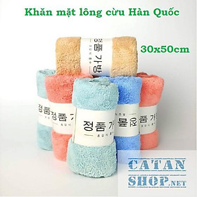 Khăn mặt lông cừu hàn quốc 30x50cm loại xịn siêu mềm mịn , siêu thấm nước GD389-KhanHQ-KMat
