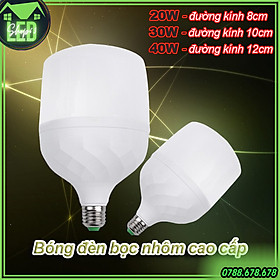 Mua Bóng đèn LED trụ tròn cao cấp 20W 30W 40W - công nghệ LED cao áp (ánh sáng trắng siêu sáng - bảo đảm sáng hơn các loại LED thường