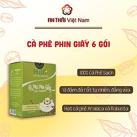 Phin giấy - Hiup Coffee Green - Hộp 6phin x 12g - Arabica & Robusta nguyên chất, đậm đà