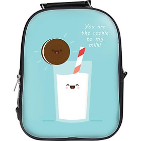 Balo Unisex In Hình Cặp Đôi Cookie Và Sữa - BLFO063