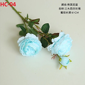 Mua Hoa giả cao cấp  cành mẫu đơn quý tộc trang trí nhà cửa - Krishna (chưa kèm bình / lọ)