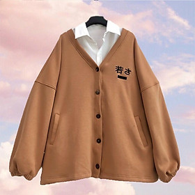 Áo Khoác Cardigan Thun PE THIFU FASHION Chống Nắng In Chữ Hàn Quốc Nón 2 Lớp Cho Nam Nữ Dưới 70 Kg