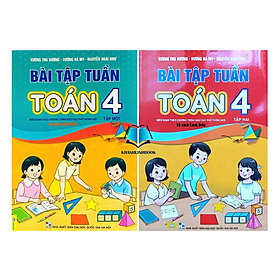 Hình ảnh Sách - Combo Bài Tập Tuần Toán 4 - tập 1 + 2 (Cánh Diều)