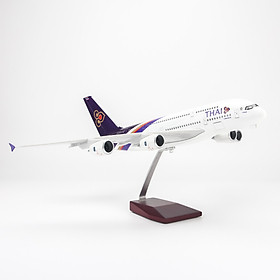 Mô hình máy bay Thai Airways lắp ráp có đèn 47cm MBMH46