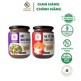 Combo Xốt Bún Bò Huế 230gram + Sa Tế Tôm Cao Cấp Tri Kien Spice 230gram