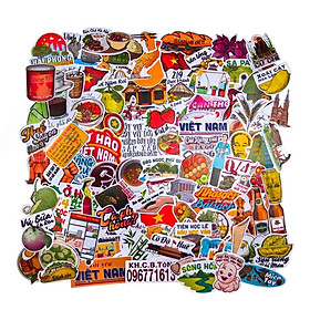 Set 100 Sticker hình dán Việt Nam - Điểm lên những tự hào