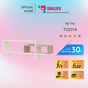 Kệ tivi gỗ hiện đại SMLIFE Tooya  | Gỗ MDF dày 17mm chống ẩm | D120xR30xC42cm