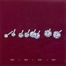 Khuyên tai bạc nụ đá Bông tai bạc nữ Duyson Silver