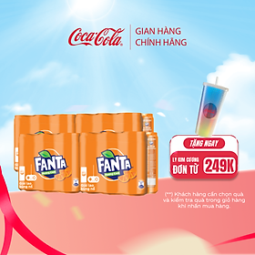 Lốc 24 Lon Nước Giải Khát Có Gas Fanta Hương Cam 320ml/Lon Coca-Cola Official Store