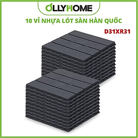 Mua 10 Vỉ nhựa lót sàn ban công Hàn Quốc 4 nan Ollyhome  vỉ nhựa lót sàn nhà tắm  sân vườn loại cao cấp kích 31x31x2