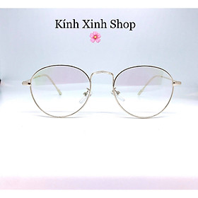 Gọng kính cận, Kính giả cận mắt tròn kim loại tăm siêu nhẹ ulzzang thời trang Korea