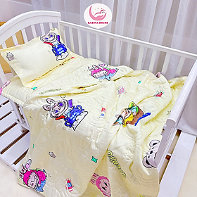 Bộ nệm gối chăn Katina House cho bé, vải Tencel 60s gòn lông vũ êm ái, bóng mượt mát lạnh