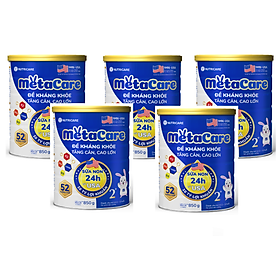 Combo 5 lon Sữa bột Nutricare MetaCare 2+ lon 850g - Đề kháng khoẻ