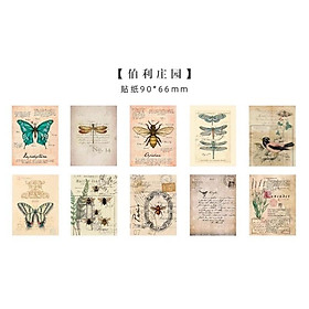 Set 30 tờ giấy nền vintage dùng để trang trí junkjournal làm penpal DIY