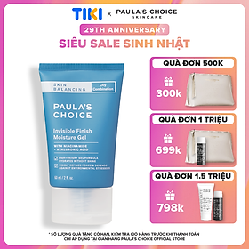 Gel dưỡng ẩm ban đêm cho da mềm mịn Paula’s Choice Skin Balancing Invisible Finish Moisture Gel 60ml