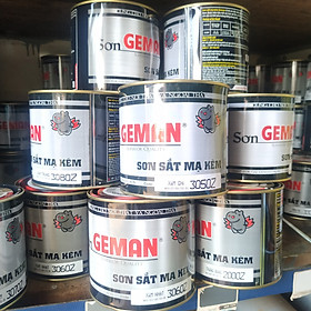 Mua Sơn sắt mạ kẽm GEMAN màu nhủ đồng 8000z lon 1kg