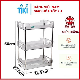 Kệ chữ nhật trong 2T-3T Hokori, kệ trong suốt decor phòng khách, kệ để đồ đa năng Việt Nhật cao cấp - Hàng chính hãng