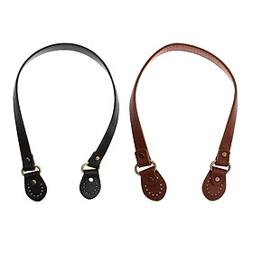 Replacement PU Leather Handle DIY Strap Strip Purse Bag Band Black And Brown