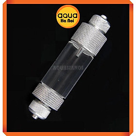 Đếm giọt CO2 tích hợp van một chiều Mufan 2 đầu - màu bạc