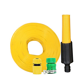 Bộ dây vòi xịt nước rửa xe, tưới cây đa năng, tăng áp 3 lần, loại 15m 206236 đầu đồng, cút, nối PE