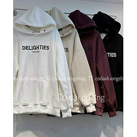 Áo hoodie phối khuy đỏ thêu Delighties Unisex [FREESHIP] Nỉ ngoại form rộng tay phồng kiểu dáng vintage đường phố peonyb, Áo khoác hoodie form rộng nam nữ [CÓ ẢNH THẬT] DELIGHTIES áo khoác hoodie phong cách hàn quốc