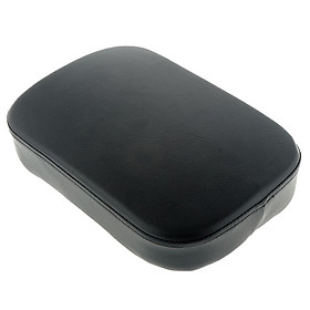 Black Motorcycle Rear Seat Cushion 10.24 X 7.09 X 1.97 Inches