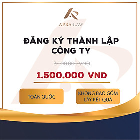 Hình ảnh VOUCHER - [TT003] - ĐĂNG KÝ THÀNH LẬP CÔNG TY - Công ty Luật Apra