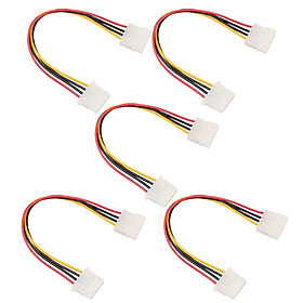 5 Pieces 4Pin IDE Male to Female M/F Power Supply Extension Cable 20cm