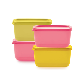 Bộ 4 Hộp Đựng Thực Phẩm Tupperware Trữ Khô Và Mát Cubix Mini Rectangle 250ml