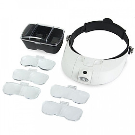 Mua Kính lúp đội đầu kính phóng đại sửa chữa đa năng 5 kính có thể ghép đôi zoom 1.0x 1.5x 2.0x 2.5x 3.5x / 3.0x 4.0x 5.0x 5.5x 6.0x
