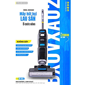 Mua Máy hút bụi không dây lau sàn thông minh 5 chức năng Black+Decker BXUVXA02 -HÀNG CHÍNH HÃNG