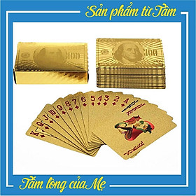 Bộ Bài Tây May Mắn 52 Lá Mạ Vàng 24k Độc Đáo Thiết Kế Chống Cong Vênh