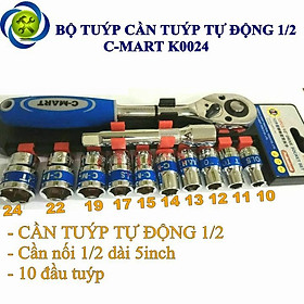 Mua Bộ tuýp C-MART K0024 1/2 12 chi tiết