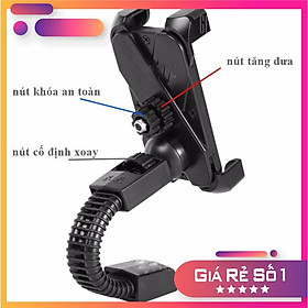 Mua Giá đỡ Điện thoại gắn Kinh chiếu hậu cho Xe máy - giado-xemay