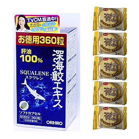 Thực phẩm bảo vệ sức khỏe Sụn vi cá mập Orihiro Squalene Nhật Bản – Hỗ trợ xương khớp – Tặng 05 bánh quy Nhật Bản hiệu Aee
