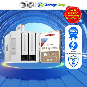 Mua Bộ Thiết bị lưu trữ DAS TerraMaster TD2 Thunderbolt 3+NAS N300 Hàng chính hãng