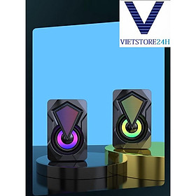 Mua bộ loa máy tính mini x2 để bàn cao cấp âm thanh siêu trầm hỗ trợ usb 2.0
