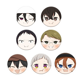 Combo 7 huy hiệu cài áo BUNGOU STRAY DOGS - VĂN HÀO LƯU LẠC anime ver MẶT CHIBI