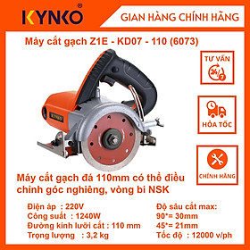 Máy cắt gạch cầm tay chính hãng Kynko Z1E-KD07-110 Có điều chỉnh góc cắt #6073