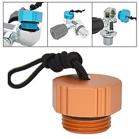 Diving Dust Cap Din Tank  Cover Attached with Rope Lightweight Sturdy Protector Cover Dust Plug for Din Tank  Parts