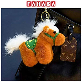 Móc Khóa Thú Bông Horse - HGT-46 - Màu Nâu Đậm