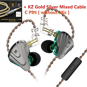 KZ ZSX 1DD 5BA Hybrid 12 Trình điều khiển tai nghe bass Hifi Bass Monitor Tiếng ồn Tai nghe khử tai nghe KZ ZAX ZS10 Pro ASX