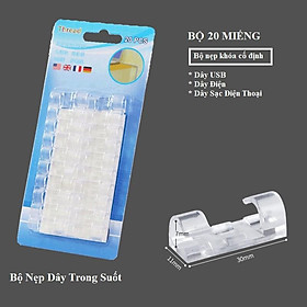  Nẹp Cố Định Dây Điện Kẹp Giữ Cáp Sạc ℍ Nẹp Dây Điện Chống Rối, Dán Tường