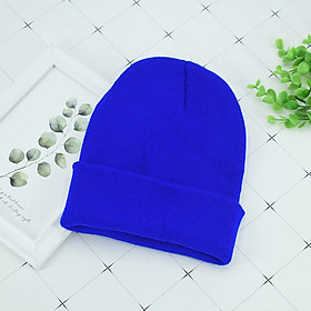 Nón Len Nam Nữ Màu Xanh Mũ Len Beanie Trơn Thời Trang